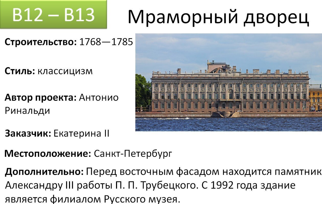 Здание академии наук и мраморный дворец памятники классицизма презентация